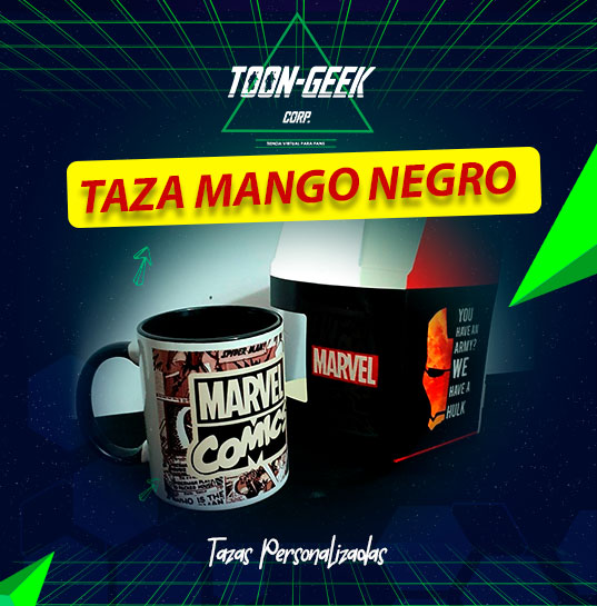 Taza con mango negro